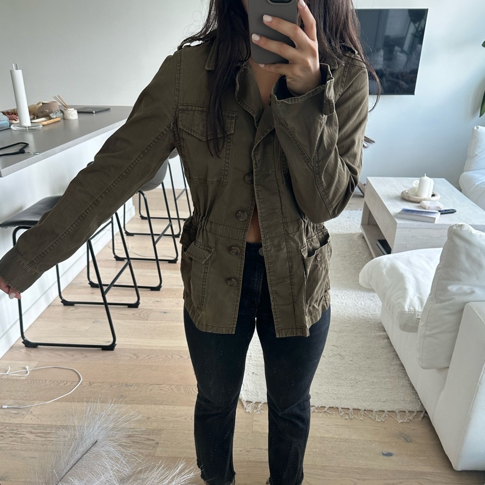 J. Crew collared military jacket